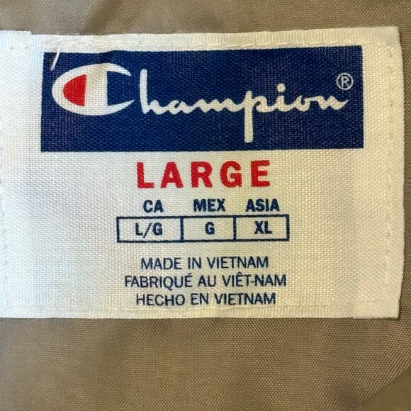 Champion Big C Coaches Jacket Men’s Large Tan with Burgundy Logo - Picture 11 of 14